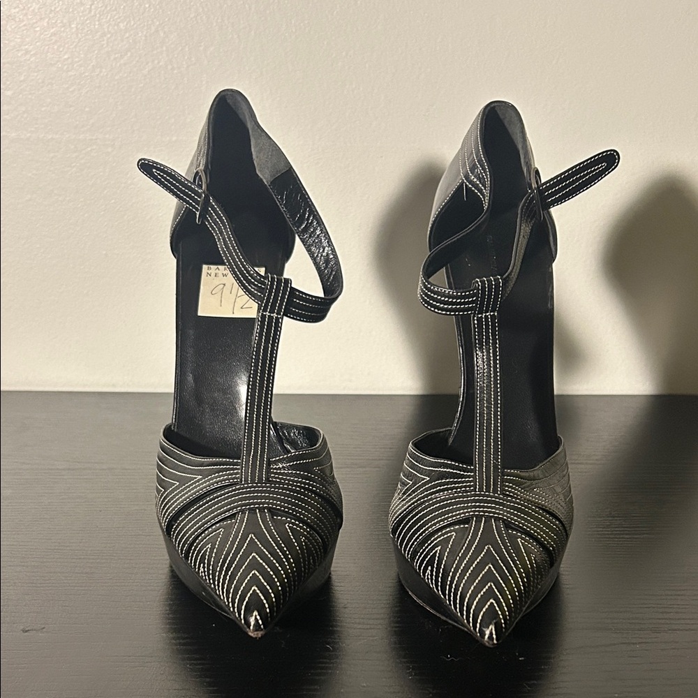 Balenciaga Black and Silver Heels from Barneys